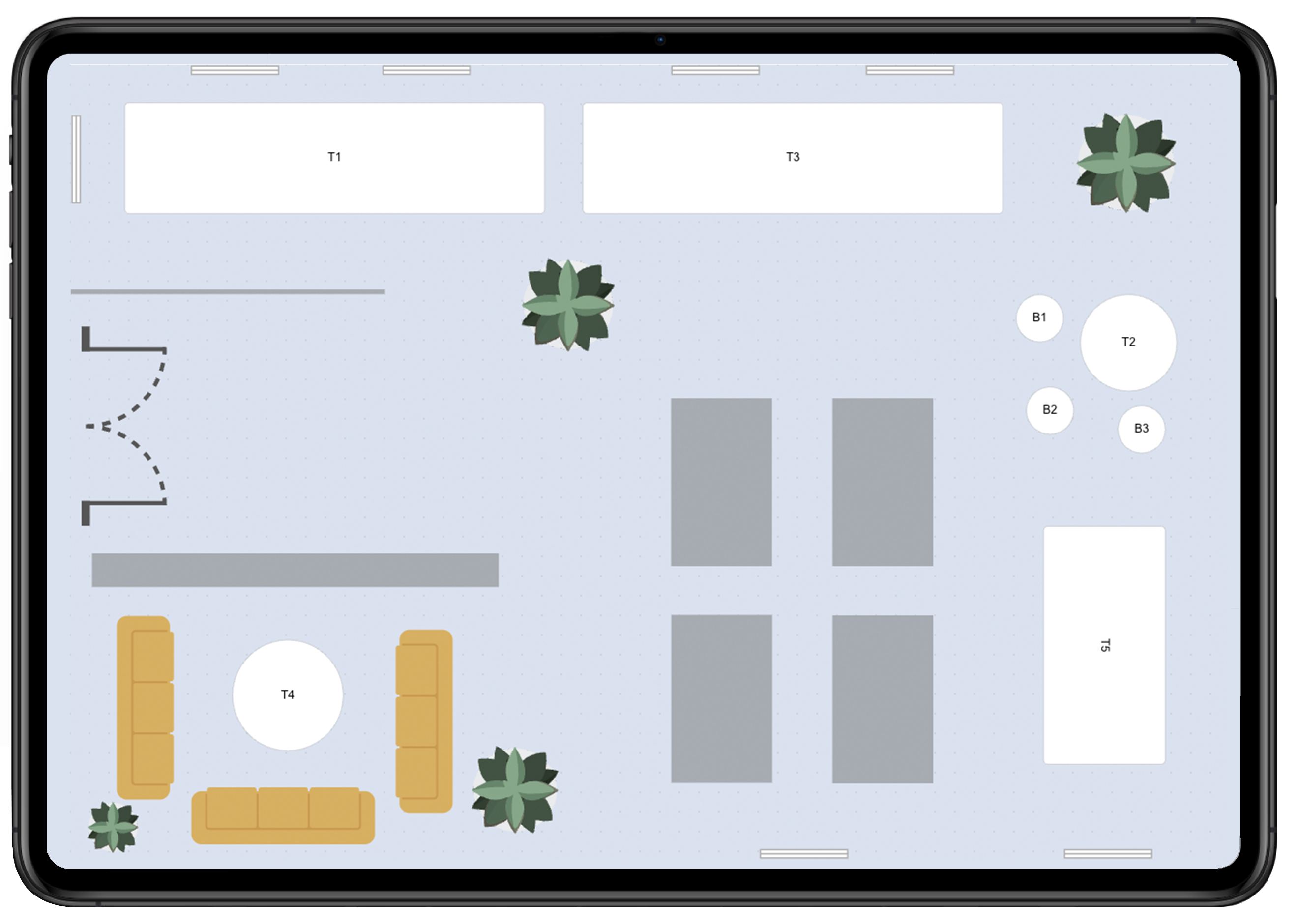 Tillhub Kassensystem Dashboard Screenshot:Starte Bestellungen mit nur einem Klick direkt aus dem Tischplan – schneller Service, zufriedene Gäste.