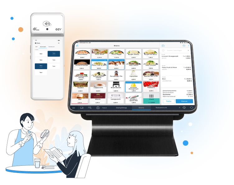 Illustration: Tillhub Gastro - Kassensystem Gastronomie